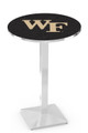 Wake Forest Demon Deacons Chrome Bar Table with Square Base