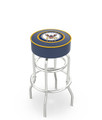 U.S. Navy Midshipmen Double-Ring Chrome Base Swivel Bar Stool