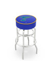 St. Louis Blues Double-Ring Chrome Base Swivel Bar Stool