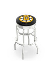 Boston Bruins Double Ring Swivel Barstool with Ribbed Accent Ring