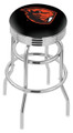 Oregon State Beavers Double Ring Swivel Barstool with Ribbed Accent Ring