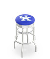 Kentucky Wildcats NCAA Double Ring Swivel Barstool with Ribbed Ring