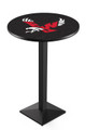 Eastern Washington Eagles Black Wrinkle Pub Table with Square Base
