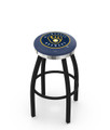 Milwaukee Brewers Swivel Bar Stool with Black & Chrome Finish