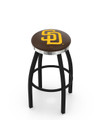 San Diego Padres Swivel Bar Stool with Black & Chrome Finish