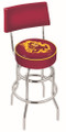 Arizona State Sun Devils Chrome Double Ring Swivel Barstool with Back