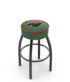 Minnesota Wild Black Base Swivel Bar Stool