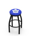 Toronto Maple Leafs Black Swivel Bar Stool with Accent Ring