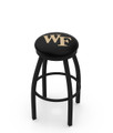 Wake Forest Demon Deacons Black Swivel Bar Stool with Accent Ring