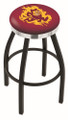 Arizona State Sun Devils Black Swivel Barstool with Chrome Accent Ring