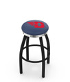 Dayton Flyers Black Swivel Barstool with Chrome Accent Ring