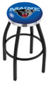 Maine Black Bears Black Swivel Barstool with Chrome Accent Ring