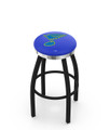 St. Louis Blues Black Swivel Barstool with Chrome Accent Ring