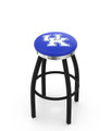 Kentucky Wildcats NCAA Black Swivel Barstool with Chrome Accent Ring