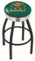 Marshall Thundering Herd Black Swivel Barstool with Chrome Ribbed Ring