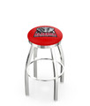 Alabama Crimson Tide Chrome Swivel Bar Stool with Accent Ring