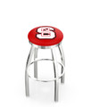North Carolina State Wolfpack Chrome Swivel Bar Stool with Accent Ring
