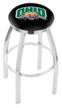 Ohio Bobcats Chrome Swivel Bar Stool with Accent Ring