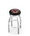 Boston College Eagles Chrome Swivel Barstool with Ribbed Accent Ring