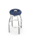 Houston Astros Swivel Bar Stool with Single Ring Chrome Base