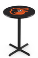 Baltimore Orioles Pub Table with Black Cross Base
