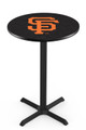 San Francisco Giants Pub Table with Black Cross Base