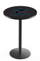 Miami Marlins Pub Table with Black Round Base