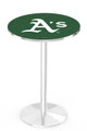 Oakland Athletics Pub Table with Chrome Round Base