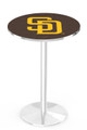 San Diego Padres Pub Table with Chrome Round Base