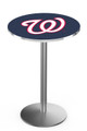 Washington Nationals Pub Table with Stainless Steel Round Base
