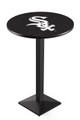 Chicago White Sox Pub Table with Black Square Base