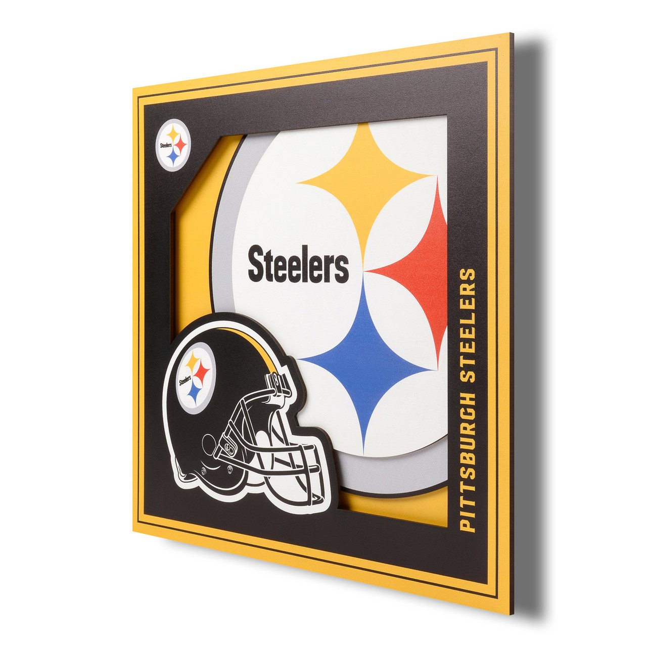 Pittsburgh Steelers 12 x 12 3D Logo Series Wall Art - Sports