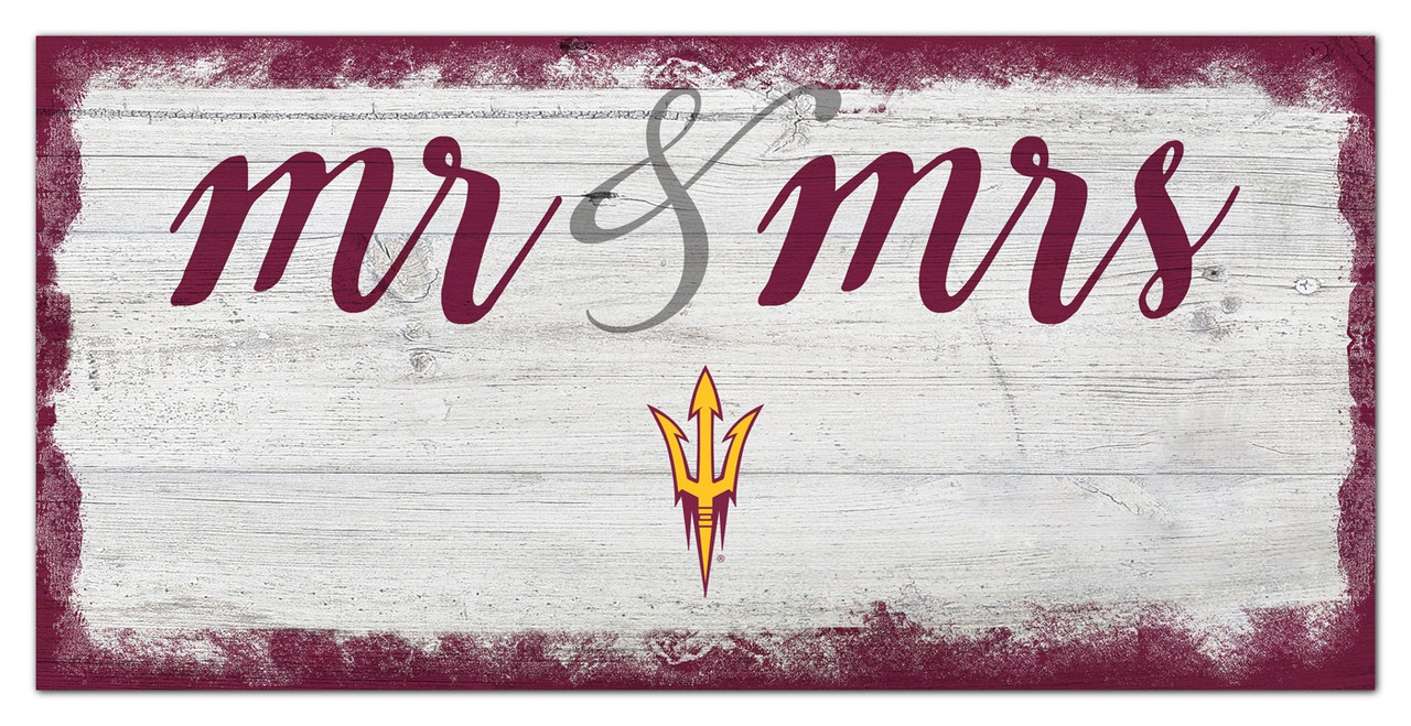 Arizona State Sun Devils Script Mr. & Mrs. Sign - Sports Unlimited
