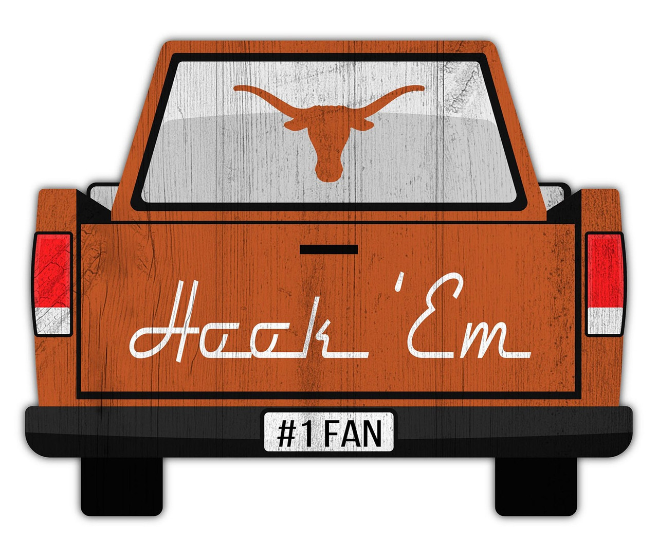 Texas Longhorns 12" Truck Back Cutout Sign Sports Unlimited