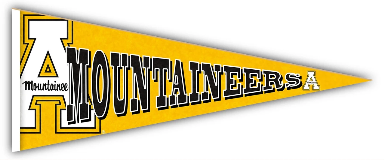 College Sports Memorabilia App State Mountaineers Yosef Pennant - 12x30 ...