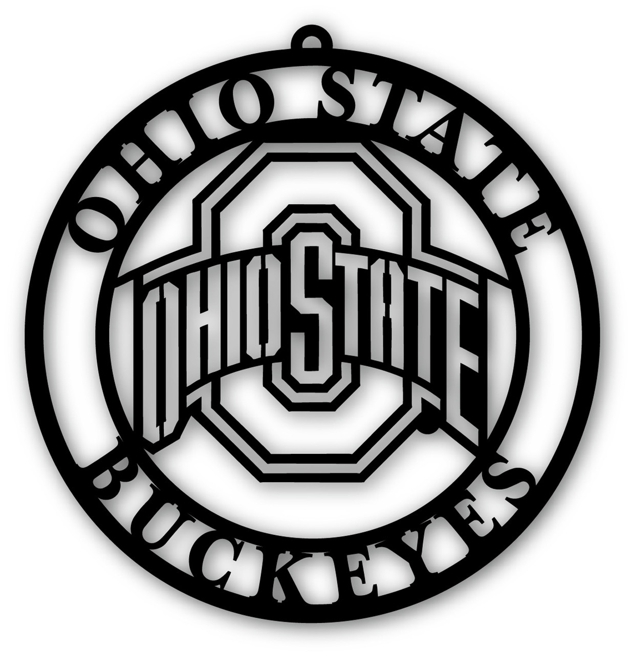 Ohio State Buckeyes Silhouette Logo Cutout Door Hanger Sports
