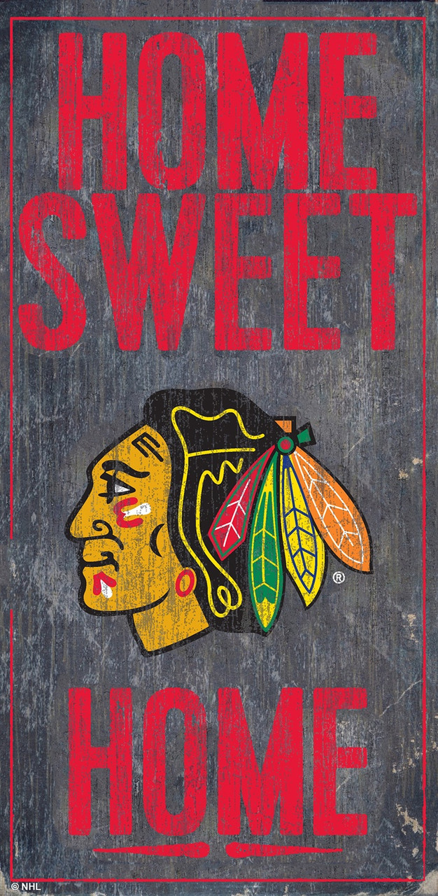 Chicago Blackhawks 6" x 12" Home Sweet Home Sign - Sports Unlimited