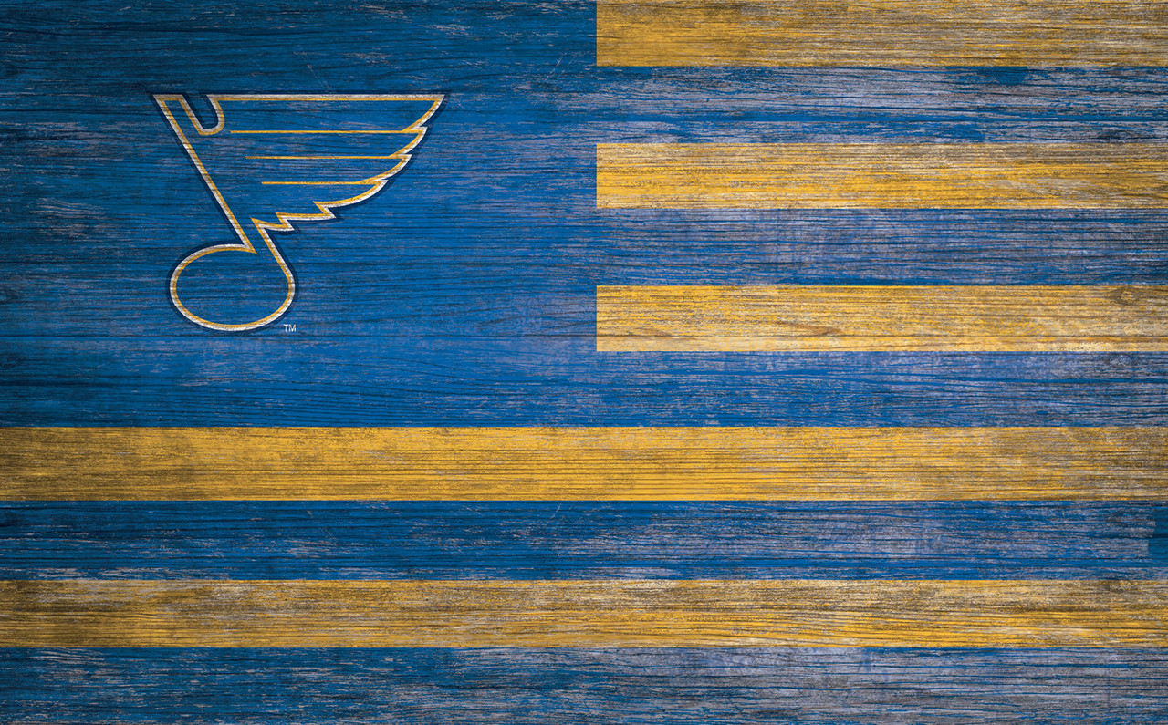 St. Louis Blues 11 x 19 Distressed Flag Sign - Sports Unlimited