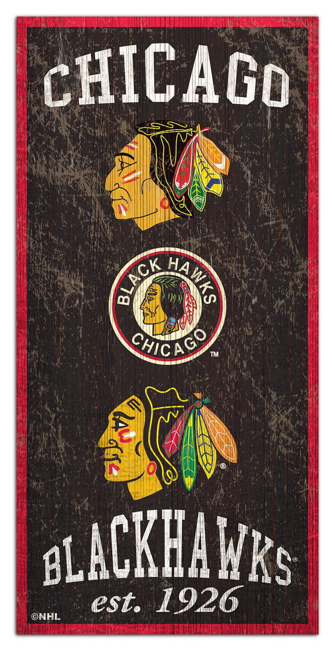 Chicago Blackhawks 6" x 12" Heritage Sign - Sports Unlimited
