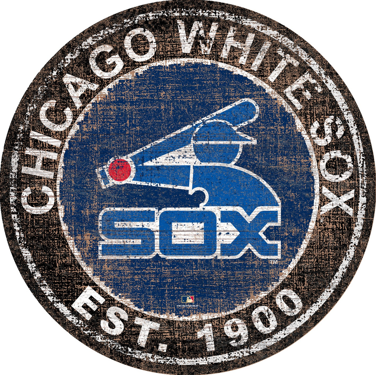 Chicago White Sox 24" Heritage Logo Round Sign - Sports Unlimited