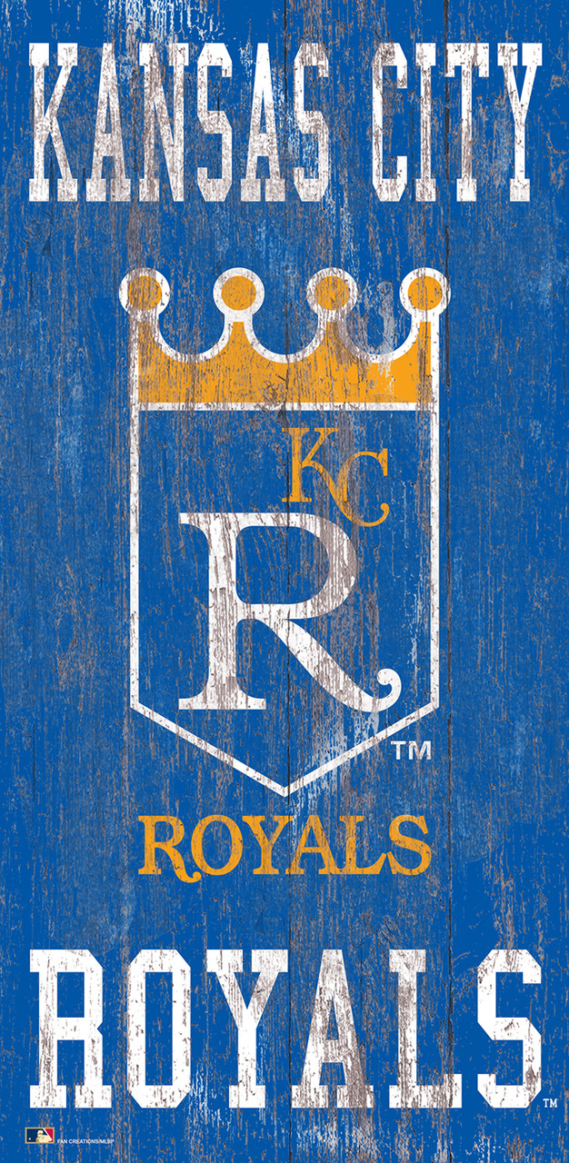 Kansas City Royals 6 x 12 Heritage Logo Sign - Sports Unlimited