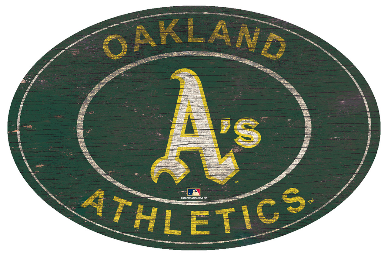 Oakland Athletics 46 Team Color Oval Sign - Sports Unlimited