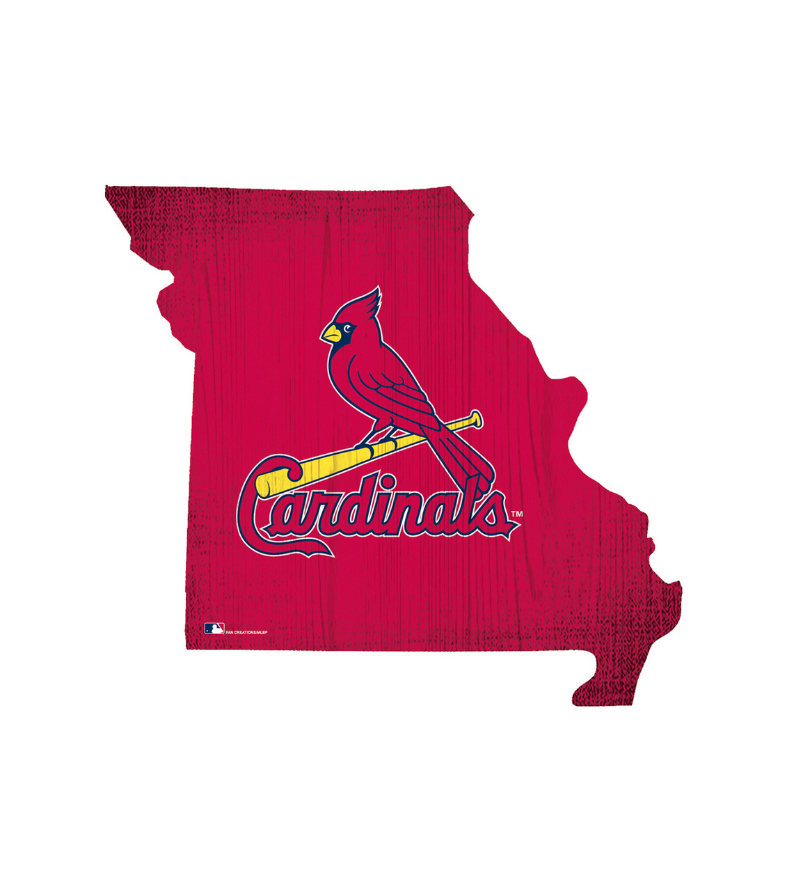 St. Louis Cardinals Team Color Logo State Sign