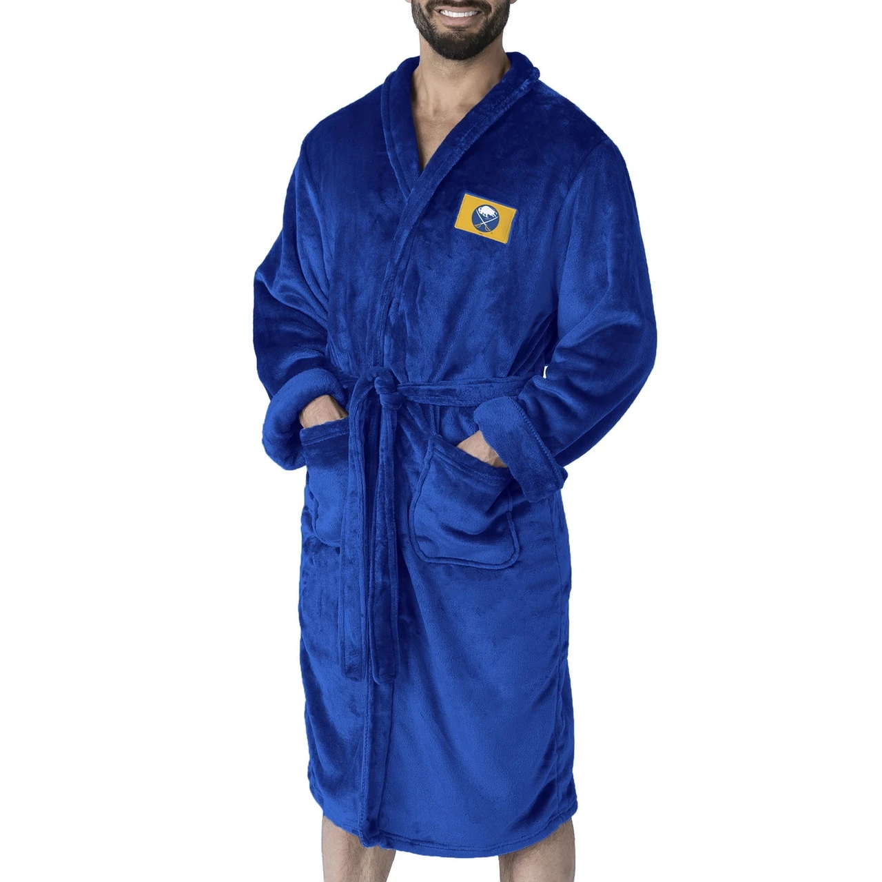 Buffalo Sabres Royal Blue Snipe Men's Silk Touch Robe - Sports Unlimited