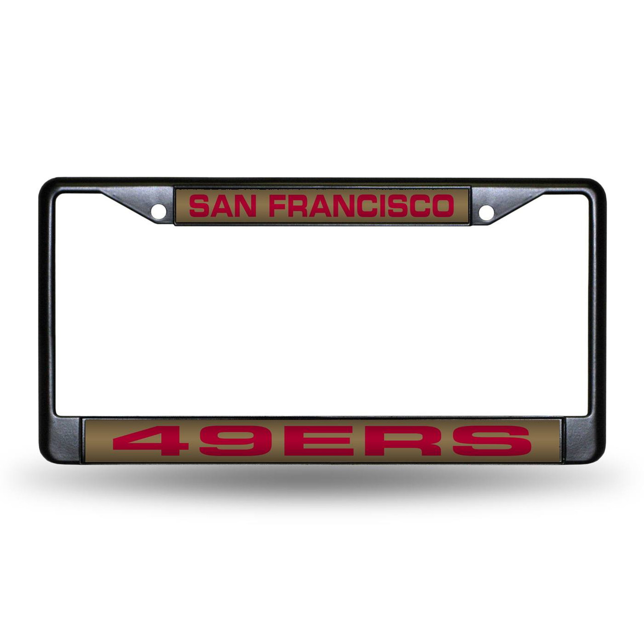 San Francisco 49ers Laser Black License Plate Frame - Sports Unlimited