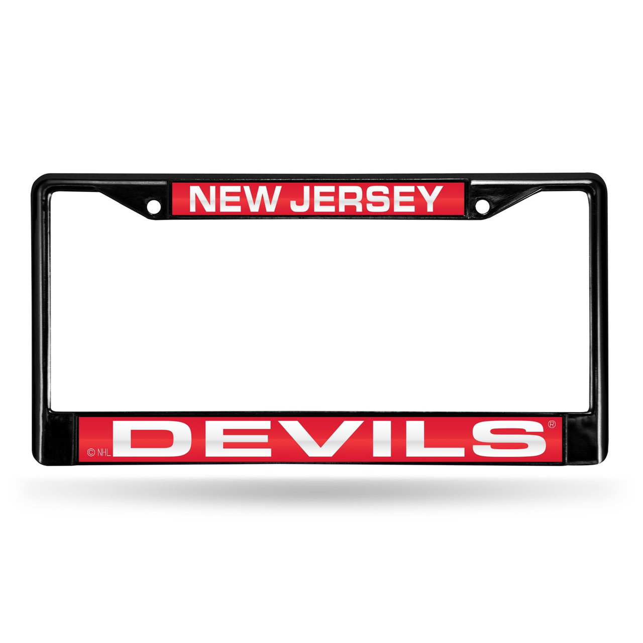 New Jersey Devils Laser Black License Plate Frame - Sports Unlimited