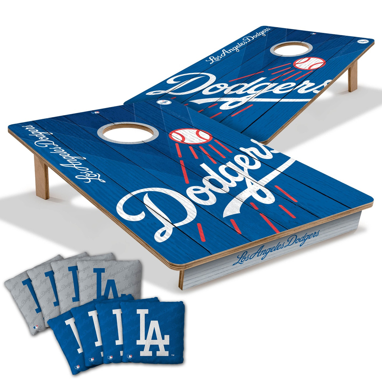 Los Angeles Dodgers 2' x 3' All-Wood Cornhole Set - Sports Unlimited