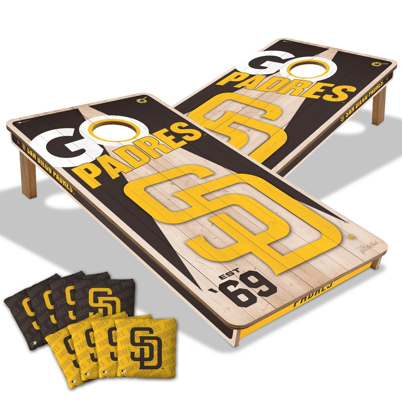 スナゴケ 32セット 60×25cm・32セット San Diego Padres 2' x 4' All-Wood Cornhole Set - Sports Unlimited