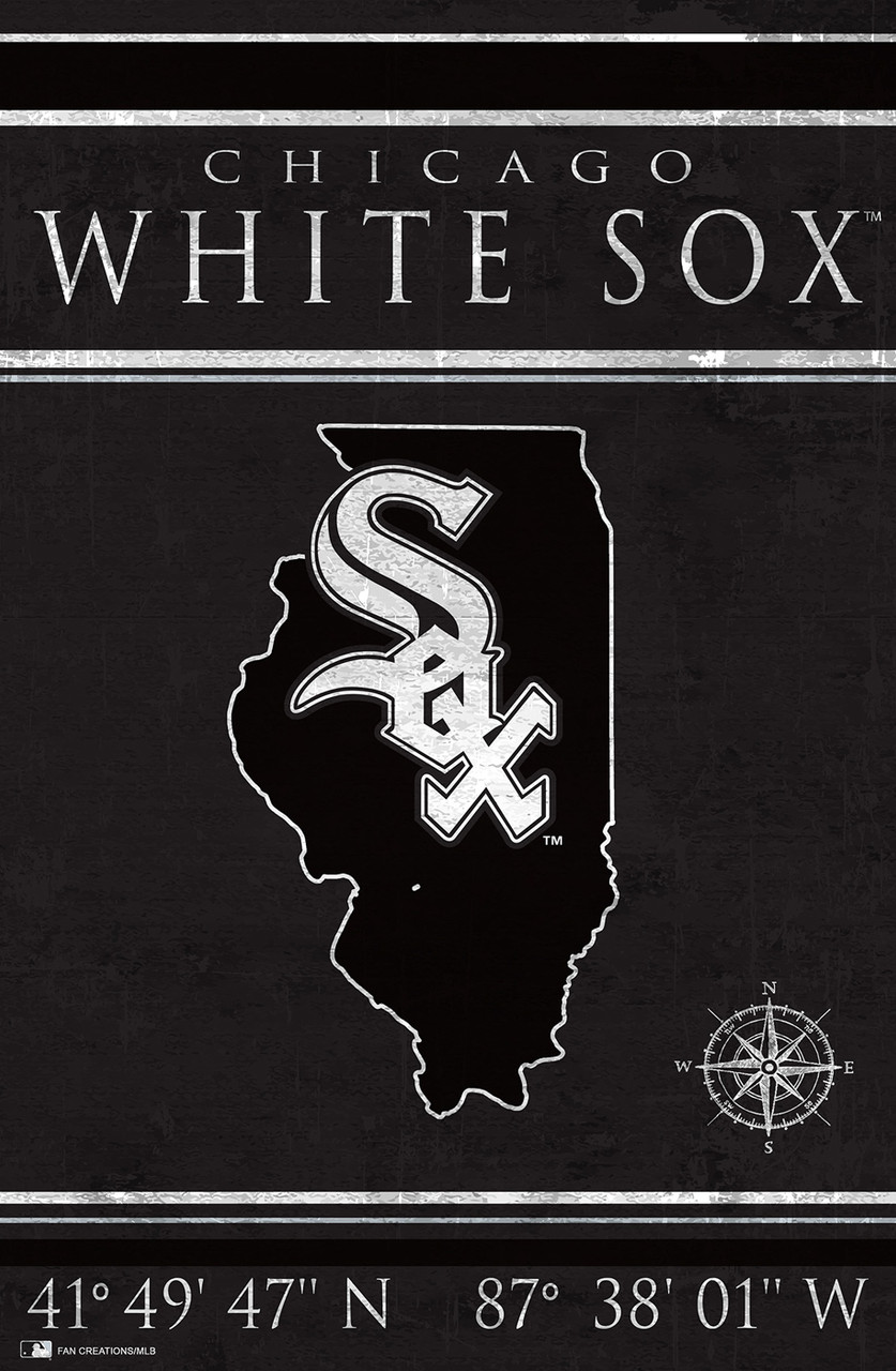 Chicago White Sox 17" x 26" Coordinates Sign - Sports Unlimited