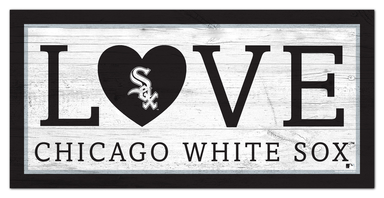 Chicago White Sox 6" x 12" Love Sign - Sports Unlimited